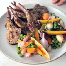 Grilled Lamb Chops And Jardiniere De Legumes Recipe Lamb Stew Recipes Grilled Lamb Grilled Lamb Chops