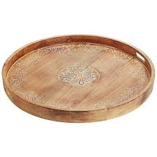 Our Courtland Carved Round Trays Come To You With A Great Deal Of Purpose Made From 100 Mango Wood They Feature Handcraft Round Tray Serving Tray Decor Tray