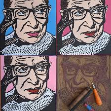 I totally sold out of my "RBG" block prints