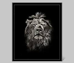 Black And White Animal Prints Framed Black White Lion Painting Framed Wall Art On Canvas Anim Https Www Amazon Com Dp B01c2o5zii Ref Cm Sw Lion Painting Black And White Lion Painting Frames