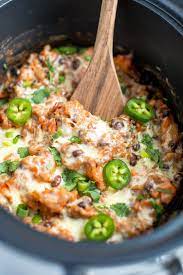 Slow Cooker Cheesy Mexican Quinoa Casserole Eating Bird Food Recipe Vegetarian Crockpot Recipes Vegetarian Crockpot Healthy Crockpot Recipes