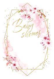 Floral Sakura Baby Shower Invitation Template Greetings Island Baby Shower Invites For Girl Baby Shower Invitation Templates Girl Baby Shower Decorations