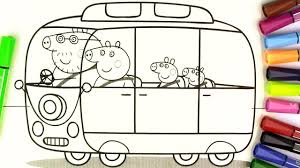 With ilene woods, eleanor audley, verna felton, claire du brey. Peppa Pig Rainbow Camper Van Coloring Page How To Draw Peppa Pig Youtube