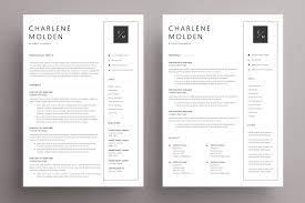 This two pages resume template has the best professional design layout to impress job interviewer eyes within a few… Resume And Cover Letter 4 Pages Cv Template In Resume Templates On Yellow Images Creative Store