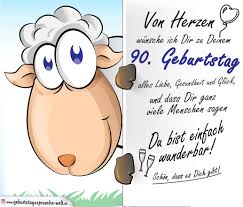Geburtstagskarte Mit Schaf 90 Geburtstag Geburtstagssprüche Welt