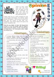 Teens And New Technologies Writing An Opinion Essay Upper Intermediate Lower Advanced Students Esl Essay Writing Tips Opinion Essay Persuasive Writing