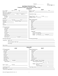 Blank Nursing Report Sheets For Maternal Newborn Scope Of