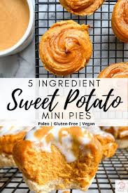 Mini Sweet Potato Pies 5 Ingredients Secretly Healthy Home Recipe In 2020 Healthy Sweet Potato Pie Vegan Sweet Potato Pie Sweet Potato Pie Recipe Easy