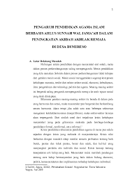 Siapakah ahli sunnah wal jama'ah itu?? Doc Pengaruh Pendidikan Agama Islam Berbasis Ahlus Sunnah Wal Jama Ah Dalam Peningkatan Akidah Akhlak Remaja Di Desa Bumireso Mr Prince Academia Edu