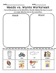 Hundreds of pdf lesson plans. Need Vs Wants Sort Worksheet By Presentlyinprek Tpt