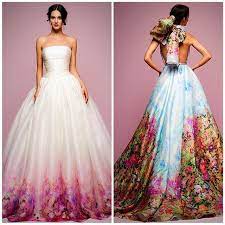 Look At The Left Simple But Elegant Rainbow Wedding Dress Ball Gowns Wedding Colored Wedding Dresses