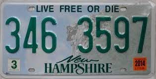 New Hampshire License Plate State License Plate License Plate U S States