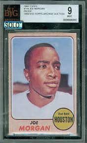 1968 TOPPS LOA # 144 JOE MORGAN HOFer PROOF BGS 9 MAC SOLO FINEST $800 CARD  *