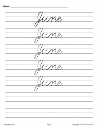 12 Free Months Of The Year Cursive Handwriting Worksheets Cursive Handwriting Worksheets Learn Handwriting Cursive Handwriting