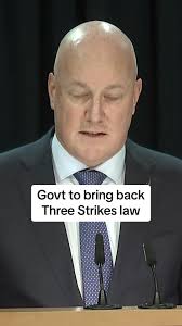 The Government has revealed it will bring back the Three Strikes law