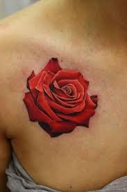 39 Trendy 3d Tattoo Ideas Every Women Can Doing Realistic Rose Tattoo Realistic Flower Tattoo Red Rose Tattoo