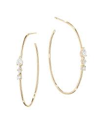 Options include silver, gold & platinum. Lana Jewelry Women S Diamond 14k Gold Hoop Earrings Gold Editorialist