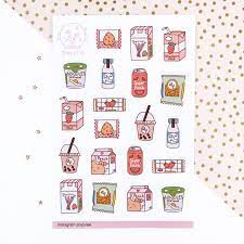 It is a very clean transparent background image and its resolution is 2896x2896 , please mark the image source when quoting it. Japanese Food Sticker Pack Aesthetic Strawberry Milk Bubble Tea Cute Kawaii Boba Drink Illustrati Bullet Journal Stickers Journal Stickers Food Stickers