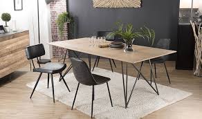 Disque à tronçonner ou à ébarber. Table 220 Cm En Chene Avec Pieds En Acier Croises Eastwood