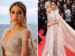 Sara Ali Khan Cannes 2023: Cannes 2023: Sara Ali Khan turns into a desi  princess for her red carpet debut - The Economic Times