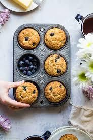 Low Carb Sugar Free Keto Blueberry Muffins With Almond Flour