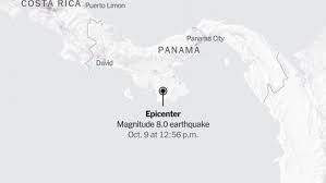 Mapa: un terremoto sacude Panamá