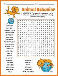Animal Behavior Word Search By Puzzles To Print Tpt Animal Behavior Kids Worksheets Printables Word Find