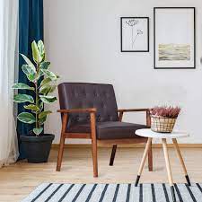 Amazon Com Mtfy Retro Modern Living Room Chair Solid Wooden Lounge Chair Fabric Upholst Living Room Chairs Modern Retro Modern Living Room Single Sofa Chair