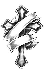 Check spelling or type a new query. Banner Draped Around Cross In Banner Cross Drawing Half Sleeve Tattoos Drawings Tattoo Stencils