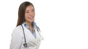 Medical Female Doctor Looking To Side On White Stock Footage Doctor Female Medical Side Female Doctor Female Medical