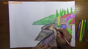 Itulah 50 lukisan pemandangan alam yang kami terangkan, semoga. Gambar Pemandangan Dengan Pensil Warna