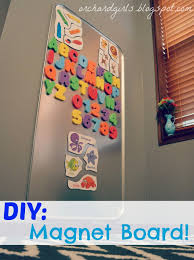 Good Morning Earlier This Week I Finished This Pinterest Project That I Ve Really Excited About Doing This Projec Magnetic Board Oil Drip Pans Board For Kids