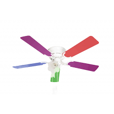 We've compiled a list of the best small ceiling fans. Kisa White With Light Multicolour Blades Suitable For Low Ceilings By Pepeo Anemis