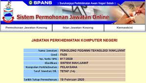 Deskripsi tugas pegawai perkhidmatan pendidikan. Jawatan Kosong Penolong Pegawai Teknologi Maklumat Gred Fa29 Tarikh Tutup 19 Febuari 2020