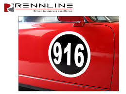 Informations about race car numbers (car dealer, store). Porsche Rennline Temporary Race Numbers E20 Design 911