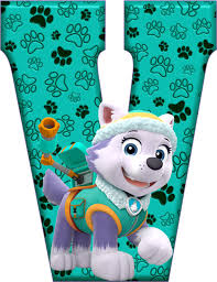 Alphabet letter alfabetos decorativos sea patrol: Alfabeto De Everest De Paw Patrol Oh My Alfabetos