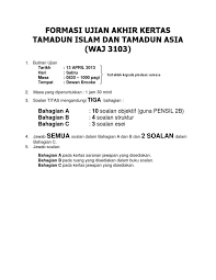 Iii) belian kredit bulan julai berjumlah rm 6 500 dan akan dibayar pada bulan ogos. Formasi Ujian Akhir Titas