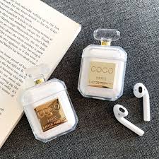 Perfume Bottle Silicone Case For Airpods Earphone Protective Case Luxury Shockproof And Drop Clear Soft Tpu Case For Apple Airpod Case Iphone Accessories Cell Phone Wallet Case