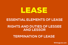 Lease Essential Elements Of Lease Termination Of Lease Writinglaw Law Notes Being A Landlord Essential Elements