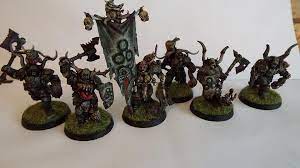 age of sigmar nurgle rotbringers chaos warriors converted khornate warriors from starter set warhammer ageofsigmar warhammer miniatures games workshop