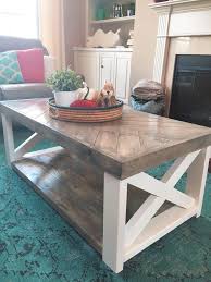 The Look For Less Farmhouse Herringbone Coffee Table Coffee Table Plans Coffee Table Farmhouse Coffee Table