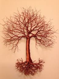 The sculpture is made from copper wire by looping strands of wire to create the design of tree. How To Make Tree Of Life With Copper Wire Cute766