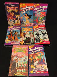 Disney S Sing Along Songs Big Vhs Lot Of 8 Movies Some Htf Oop Sing Along Songs Kids Singing Disney Songs