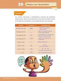 Este libro es para maestros. Atajos Con Decimales Desafio 39 Desafios Matematicos Quinto Grado Contestado Tareas Cicloescolar