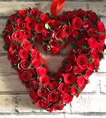 Check spelling or type a new query. Red Flowers Heart Wreath In Red Box 36cm Uk Trade Xmas Supplier