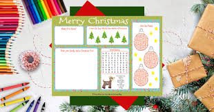 Free printable christmas placemat patterns. Festive Printable Christmas Placemats For The Holidays Kids Activities Blog