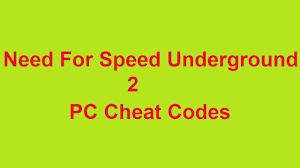 Once perfected, this can help you get through the turns with more speed. Need For Speed Underground 2 Pc Cheat Codes Youtube