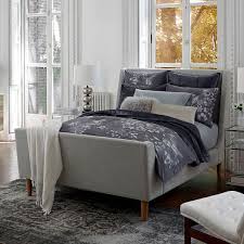Upholstered Sleigh Bed In 2020 Upholstered Sleigh Bed Bed Linens Luxury Sleigh Beds