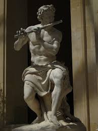 Le Berger Fluteur Antoine Coysevox Le Berger Fluteur Represente Un Faune Jouant De La Flute Un Satyre Enfant Dans Son Dos Rec Statui Skulptura Pamyatniki