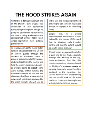 Newspaper examples ks2 / example of newspaper report ks2 : Robin Hood Newspaper Model Key Stage 2 Differentiated Text With Lesson Ideas Teaching Resources